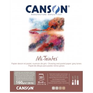 Canson Mi-Teintes Pastellpapier Gris 160g - 32x41 cm Canson Mi-Teintes Pastellpapier Gris 160g - 32x41 cm