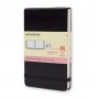 Aquarell-Notizbuchtasche, einfarbig, harte Rckseite - Schwarz