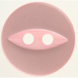Knopf Rund 2-Loch 11 mm 10 Stück - Rosa mit Öse Knopf Rund 2-Loch 11 mm 10 Stück - Rosa mit Öse