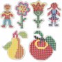 Perlenteller - Blume - Mdchen - Junge - Apfel und Birne - 6 Stk