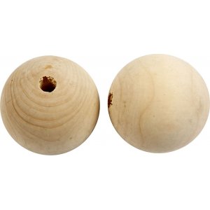 Holzperlen - Ø50 mm - 20 Stk Holzperlen - Ø50 mm - 20 Stk