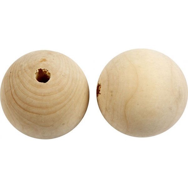 Holzperlen - 50 mm - 20 Stk