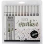 Skizzenmarker - matte Farben - 12 Stk