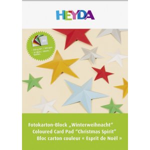 Block aus farbigem Papier A4 300 g - 10 Seiten Weihnachtsfarben Block aus farbigem Papier A4 300 g - 10 Seiten Weihnachtsfarben
