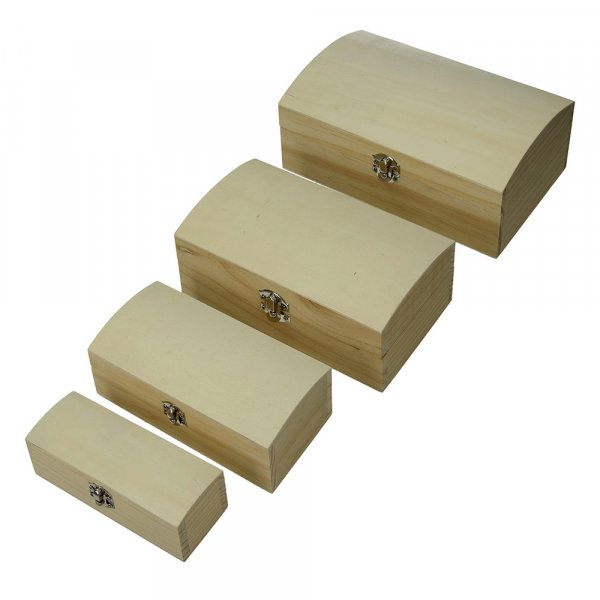 Holzkistenset 22 x 14 x 9 cm - unbehandelt 4-teilig