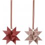 Sternstreifen - rot - wei - 6,5+11,5 cm - 60 Streifen
