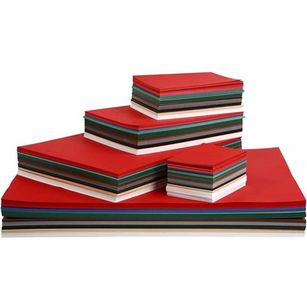 Weihnachtskarton - gemischte Farben - A2, A3, A4, A5, A6 - 900 Blatt