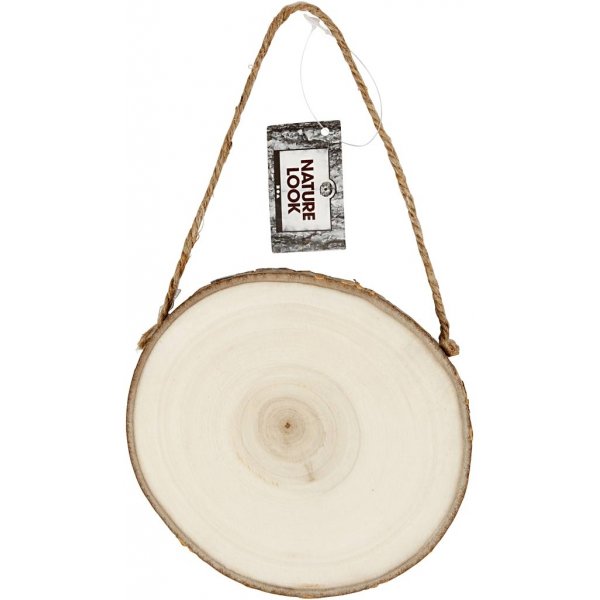 Trschild - Holzbrett mit Rindenrand