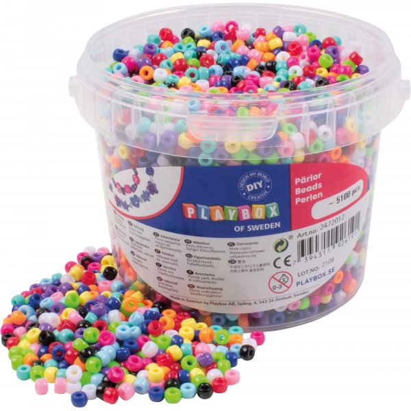 Kleine Kongoperlen Grundfarben - 450 g