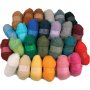Kardierte Wolle - gemischte Farben - 26 x 25 g