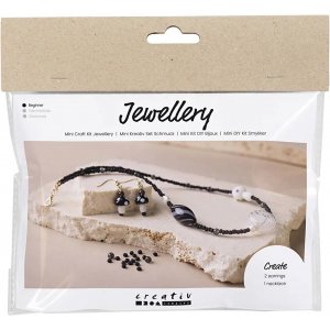 Mini DIY Kit Schmuck, schwarze Harmonie, schwere Halskette Mini DIY Kit Schmuck, schwarze Harmonie, schwere Halskette