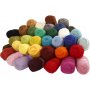 Kardierte Wolle - gemischte Farben - 35 x 100 g