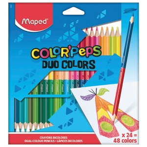 Farbstiftset - Maped - Color'peps 24 DUO-Stifte = 48 Farben Farbstiftset - Maped - Color'peps 24 DUO-Stifte = 48 Farben