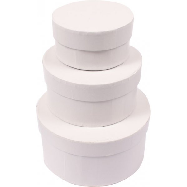 Pappschachtel, rund, 12x6, 10x5, 8x4, 3 Stk