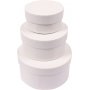 Pappschachtel, rund, 12x6, 10x5, 8x4, 3 Stk