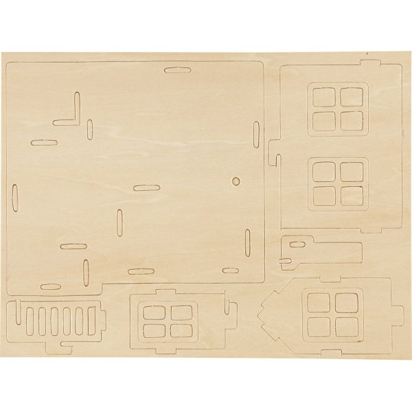 3D-Konstruktionsfigur - Haus mit Terrasse 3D-Konstruktionsfigur - Haus mit Terrasse