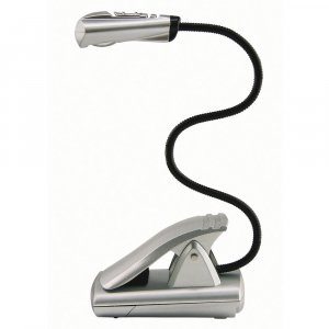 LED - Leselampe mit Clip - Silber / Schwarz inkl. Batterien LED - Leselampe mit Clip - Silber / Schwarz inkl. Batterien