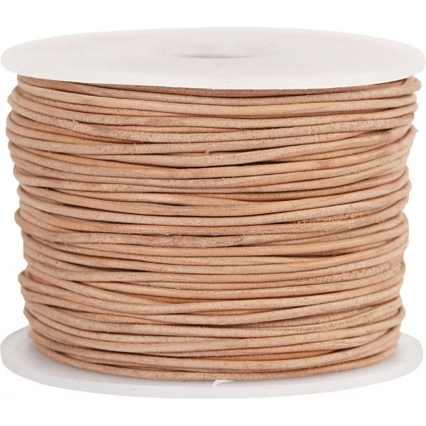Lederband - Beige - 1 mm - 50 m