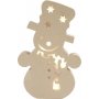 Pappfigur mit eingebautem Licht - Schneemann - 5 cm