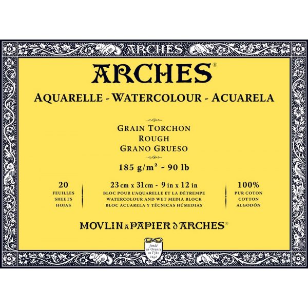 Aquarellblock Rough Grove Arches 185g