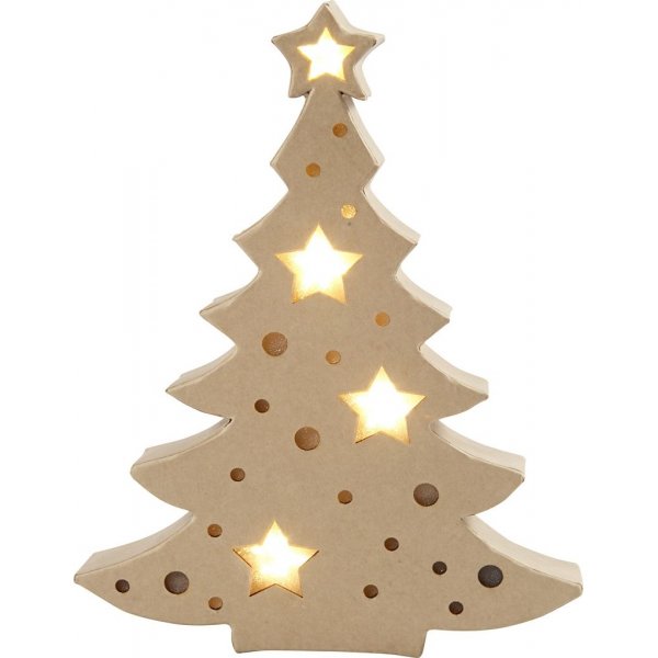 Pappfigur mit eingebauter Beleuchtung - Weihnachtsbaum