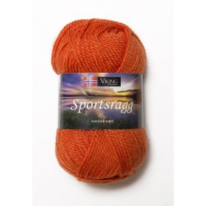 Wikingergarn Sportlappen 50g - Orange (551) SR Wikingergarn Sportlappen 50g - Orange (551) SR
