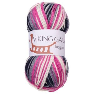 Wikingergarn Raggen 150g - Rosa/Grau/Schwarz (770) Wikingergarn Raggen 150g - Rosa/Grau/Schwarz (770)