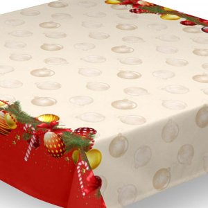 Textiles Wachstuch - Weihnachtskugeln