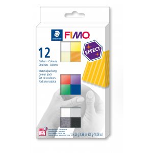 Modellier-Fimo-Effekt, 25 g, 12 Farben - Farbset 1 Modellier-Fimo-Effekt, 25 g, 12 Farben - Farbset 1