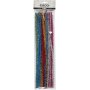Pfeifenreiniger - 6 mm krftige Farben - Glitzer - 24 Stk
