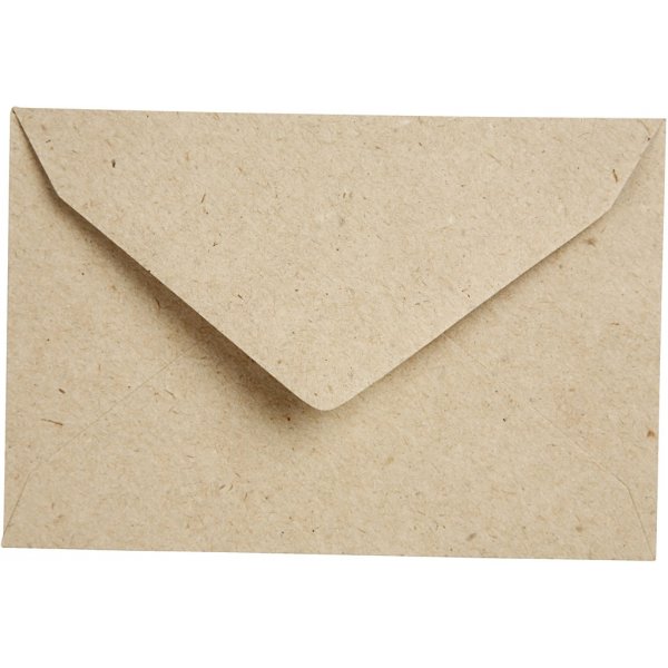 Recycelter Umschlag - Natur - 7,8 x 11,5 cm - 50 Stk