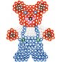 Perlenplttchen - klar - Teddybr - Auto - Rentier - Ente und Hase - JUMBO - 5 Stk