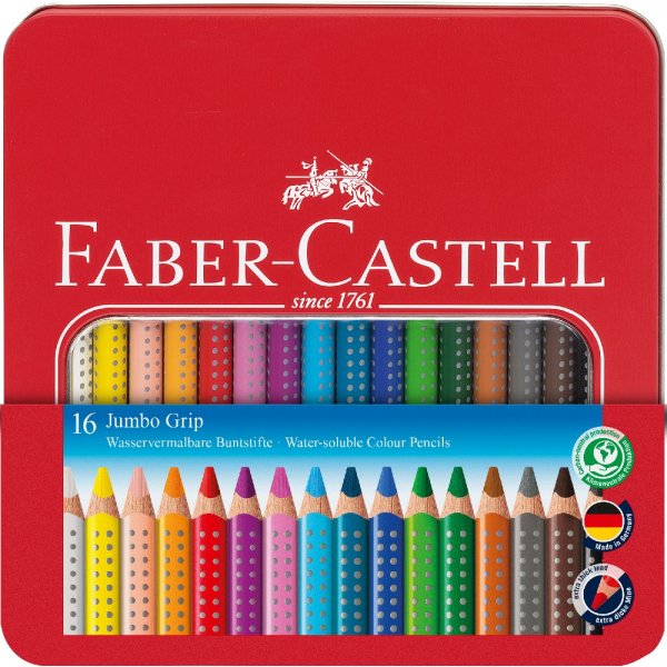 Aquarellstifte Jumbo Grip - Metalletui 16er-Pack