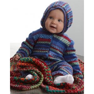 Strickmuster - Overall in Glattstrick und gehäkelte Decke Strickmuster - Overall in Glattstrick und gehäkelte Decke