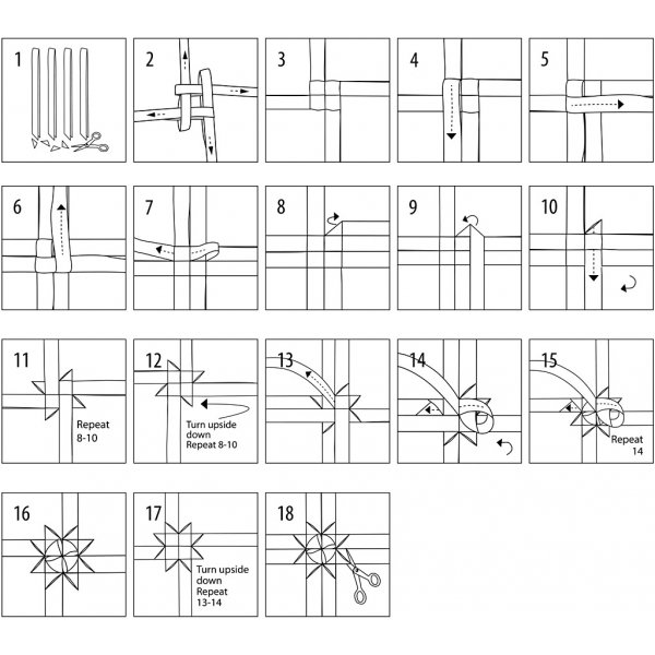 Sternstreifen - rot - 6,5 cm, 500 Streifen