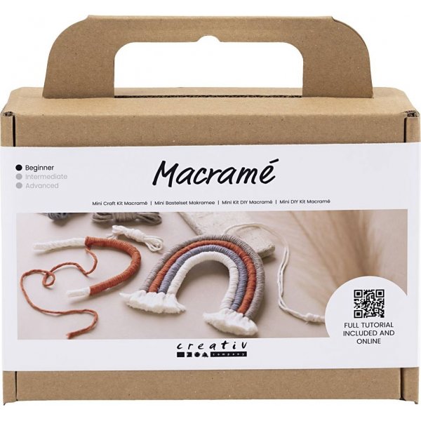 Mini DIY Kit Makramee - Regenbogen