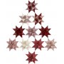 Sternstreifen - Rot - Glitzer, Lack - 6,5+11,5 cm - 40 Streifen