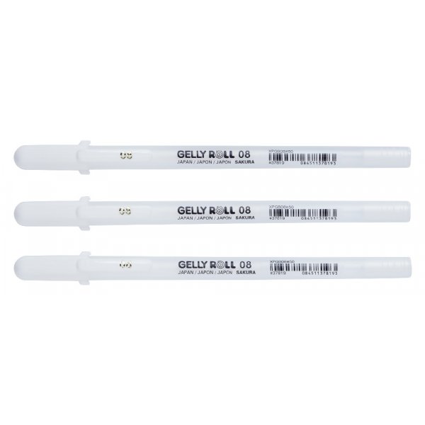 Gelstifte Sakura Gelly Roll - 3 Stifte (Wei 08)