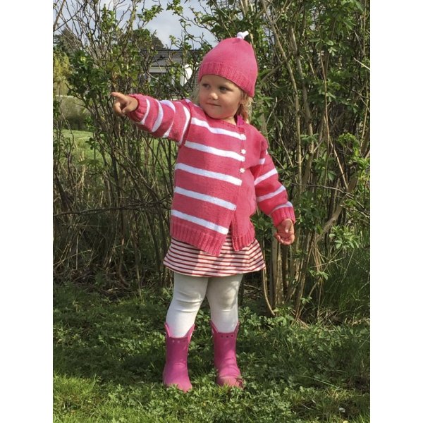 Strickmuster - Strickjacke (3 Knpfe) und Mtze