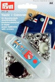 Nietdruckknopf YACHT&CA Messing silberfarben verschraubt 15 10 Stk Nietdruckknopf YACHT&CA Messing silberfarben verschraubt 15 10 Stk