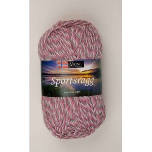 Wikingergarn Sportlappen 50g - Rosa/Grau (584) SR Wikingergarn Sportlappen 50g - Rosa/Grau (584) SR