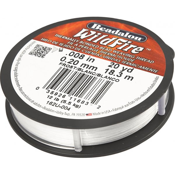 Schmuckfaden - wei - 18 m