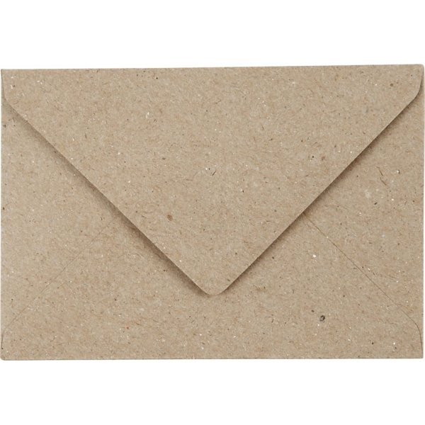 Recycelter Umschlag - Natur - 7,8 x 11,5 cm - 50 Stk