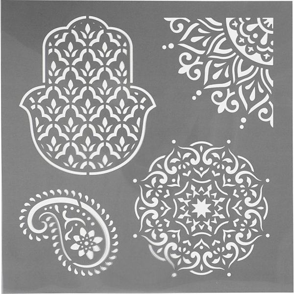 Schablone - Ethnische Motive - 30,5 x 30,5 cm