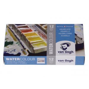 Van Gogh Aquarell-Set in Metallbox ½ Tasse (12 Farben & Pinsel) Van Gogh Aquarell-Set in Metallbox ½ Tasse (12 Farben & Pinsel)
