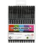 Colortime Fineliner Marker - schwarz - 12 Stk