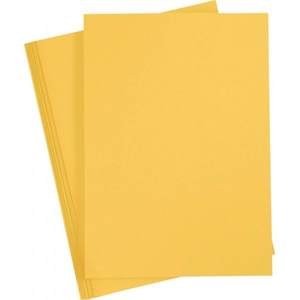 Farbiger Karton - Sonnengelb - A4 - 180 g - 20 Blatt