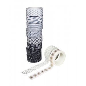 Washitape Black/Metallic Sense - 10 Varianten Washitape Black/Metallic Sense - 10 Varianten