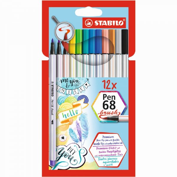 Fasermaler Pinsel 68 - 12er-Pack