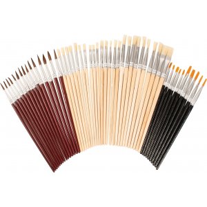 Pinselset rund - flach und dünn - 50-tlg Pinselset rund - flach und dünn - 50-tlg